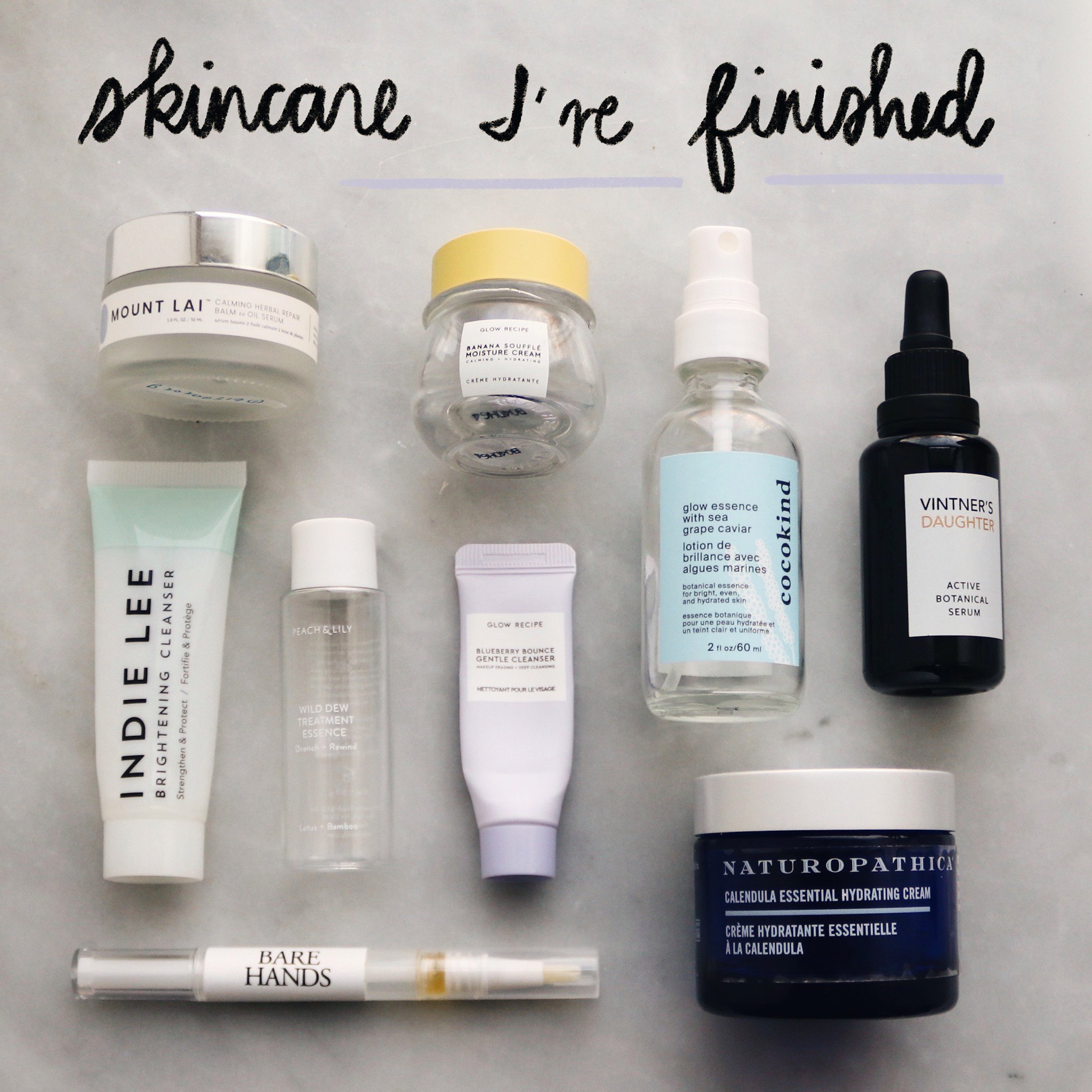 Skincare Products I Have Finished
